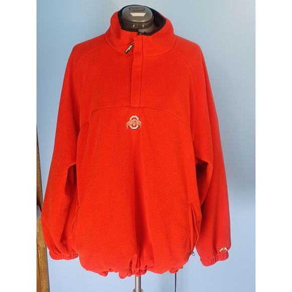 Ohio State Reversible Pullover Jacket Coat Sweater Size XL Black&Red Pro Player - Picture 3 of 10